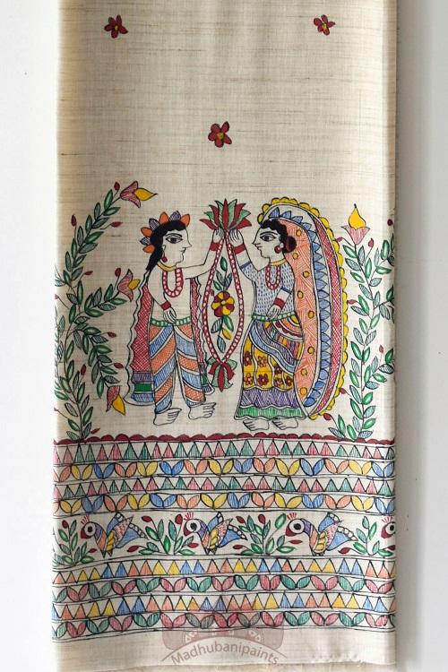 Swyambar Madhubani Handpainted Cotton Kurta