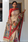 Okhai Hari Silk Handpainted Madhubani Painting Saree Online