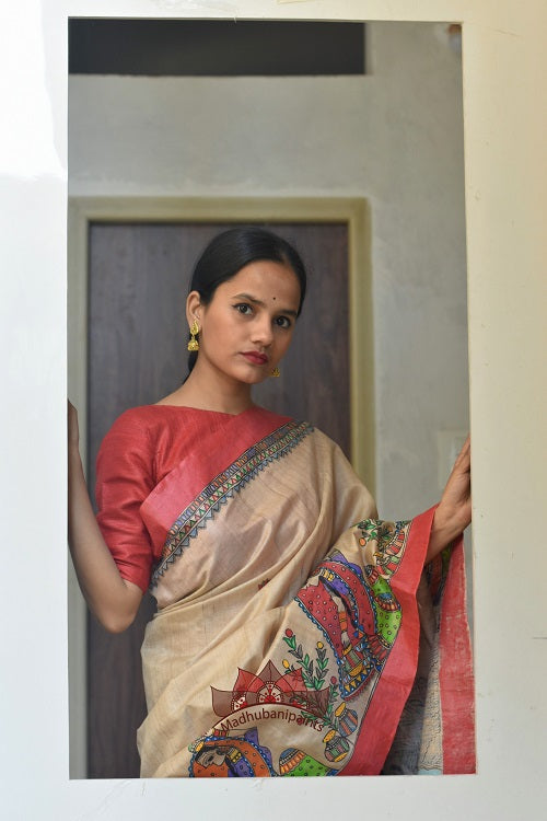 HARI Madhubani painting saree