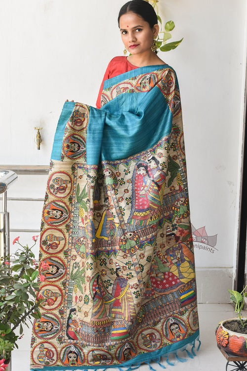 Digital Print Multicolor Printed Pure Silk Saree, With Blouse Piece