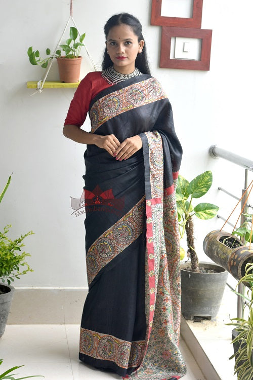 Madhubani Paints Prakriti Janani Madhubani Handpainted Saree