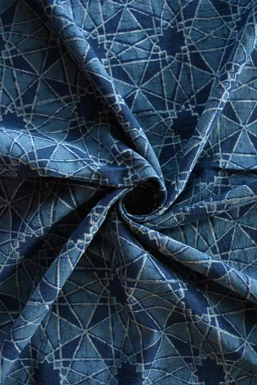 MORALFIBRE Handwoven Natural Indigo Neo Cotton Dyed Fabric Online