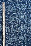 MORALFIBRE 100% Cotton Handspun Handwoven 'Natural Indigo Creeper' Print Fabric(0.5 Meter)
