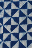 Natural Indigo Triangle Square Fabric MORALFIBRE ( 0.5 m)