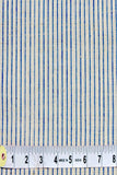 Moralfibre'-Cream & Blue Thin Stripe Fabric (0.5 Meter)