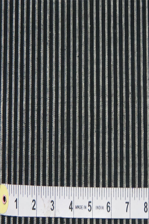 Moralfibr'-Black & Grey Thick Stripe Fabric