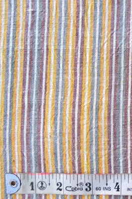 Yellow, Red & Green Multy Stripe Fabric Moralfibre ( 0.5 M)