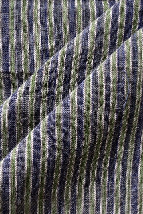 Yellow & Blue Stripe Fabric MORALFIBRE ( 0.5 m)