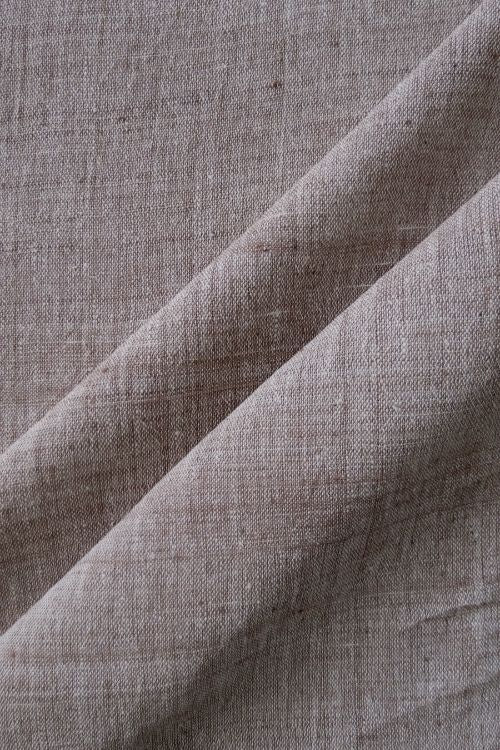 Moralfibre Cotton Handspun Handwoven Handspun Handwoven 'Brown' Yarn Dyed Fabric (0.5 meter)