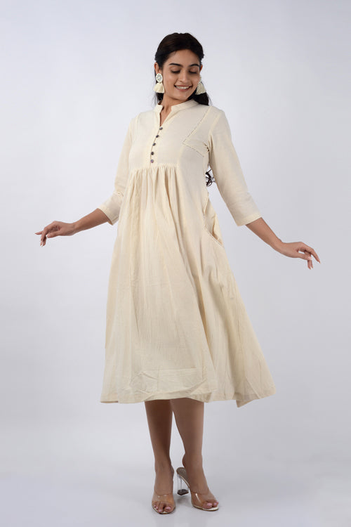 Moralfibre Offwhite Pearl String Dress