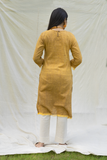 Moralfibre Shades Of Yellow Yarn Dyed Raw Edged Tunic