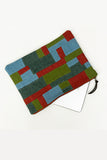 NM Repurpose Horizontal Red-Green Patched Pouch