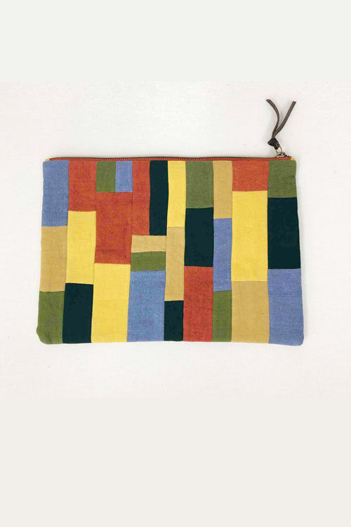 Nimmit Creations NM Repurpose Vertical Assorted Patched Pouch