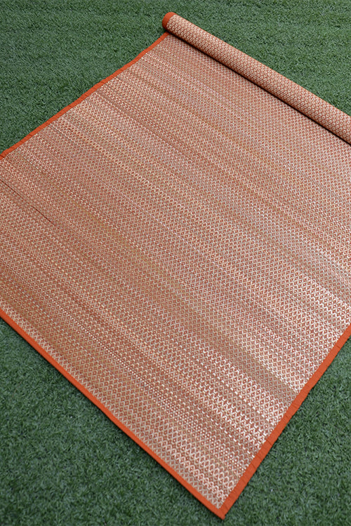 Dharini Madurkathi Floor Mat Orange (3Ft X 6Ft)