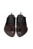 KALAPURI® Mens Genuine Leather tanned Black toxic free leather Kolhapuri Chappal from Kolhapur.