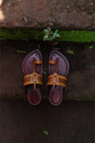 KALAPURI® Mens Genuine Leather,Yellow tanned toxic free leather Kolhapuri Chappal from Kolhapur.