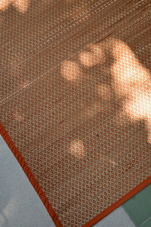Dharini Madurkathi Floor Mat Orange (2ft x 5ft)