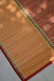Dharini Madurkathi Floor Mat Maroon Orange (2ft x 5ft)