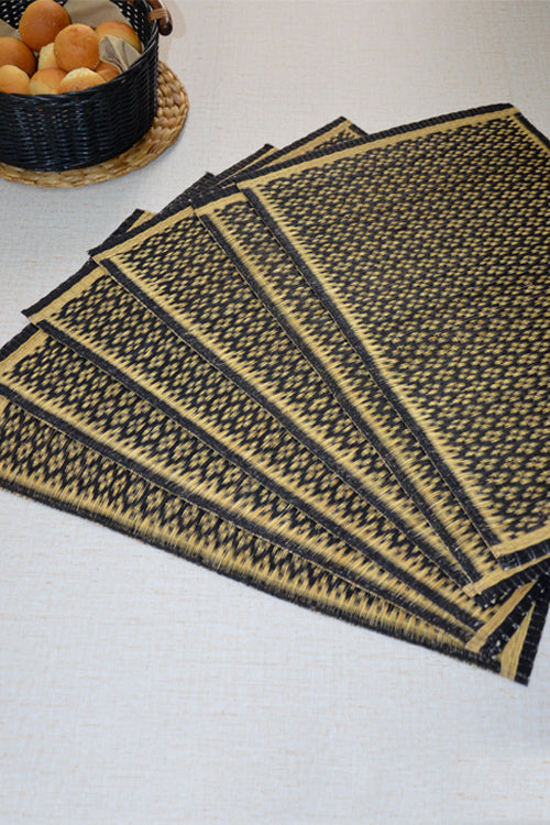 Dharini Masland Placemats (Black Natural)