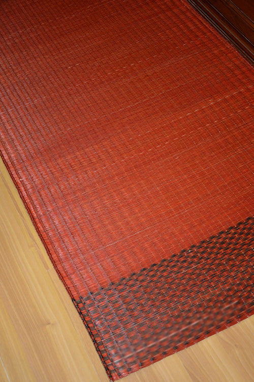 Dharini Madurkathi Floor Mat (3Ft x 6Ft) (Red-Charcoal)