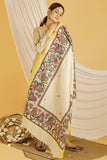 Madhubani Paints 'Matsya' Madhubani Handpainted Pure Handloom Cotton Dupatta