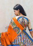 Madhubani Paints Handpainted Madhubani 'Bhavya Durga' Tussar Silk Blouse