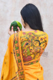 Madhubani Paints Handpainted Madhubani 'Vivah' Tussar Silk Blouse
