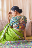 Madhubani Paints Handpainted Madhubani 'Manmohna Radha Krishna' Tussar Silk Blouse