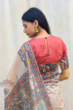Madhubani Paints Handpainted Madhubani ''MIthila Leela' Tussar Silk Blouse