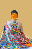 SHAKTI Madhubani Paints Handpainted Madhubani Tussar Silk Blouse