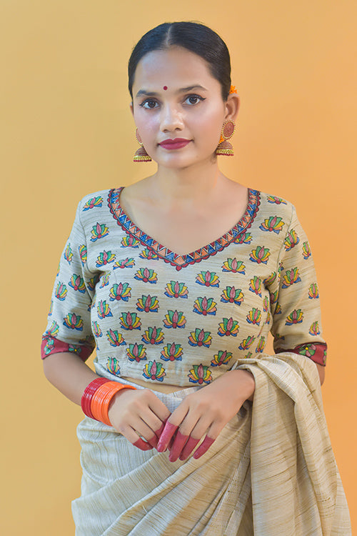 Padma Handpainted Madhubani Blouse Gubbaro