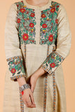 Gubbaro Handpainted Madhubani 'Mayur' Pleated Dress Cotton Kurta