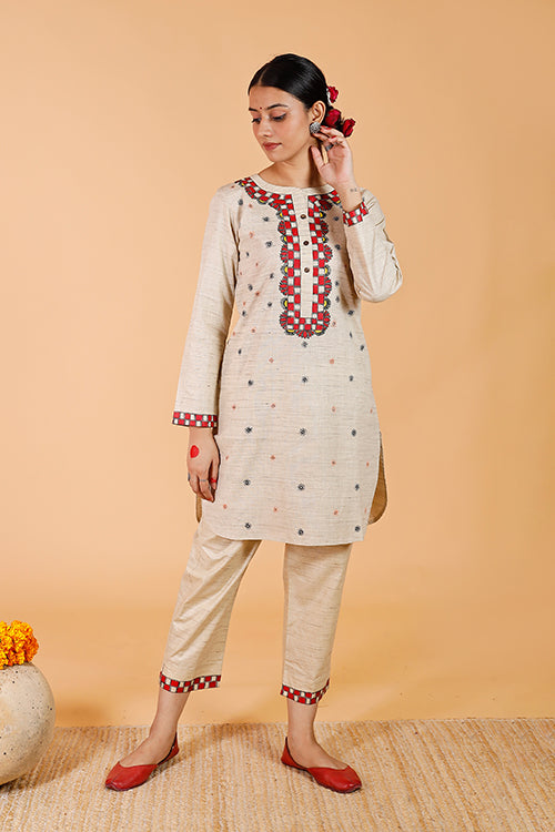 Gubbaro Madhubani Suryakamal Traditional Cotton Kurta For Women Online