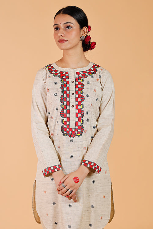 Gubbaro Madhubani Suryakamal Traditional Cotton Kurta For Women Online