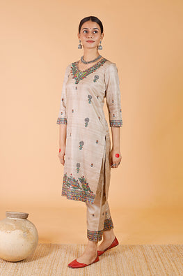 Gubbaro Madhubani Maithili Traditional Silk Kurta For Women Online