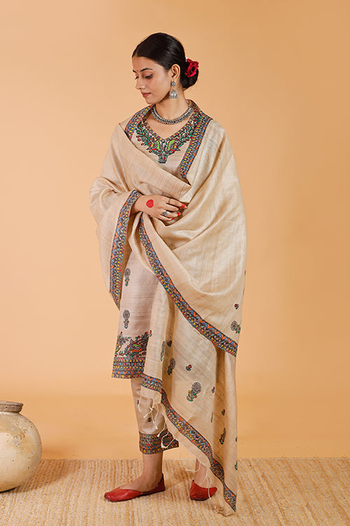 Shree Sarayu Madhubani 7369 Exclusive Monga Silk Salwar Suit Catalog  Supplier