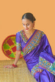 Madhubani Paints Handpainted Madhubani 'Manohara' Tussar Silk Saree