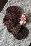 Handmade Sabai Grass Coaster set of 4 (Brown)