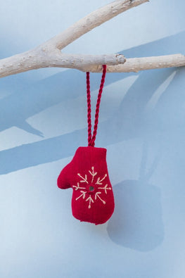 Okhai 'Sweater Weather' Hand Embroidered Christmas Ornament