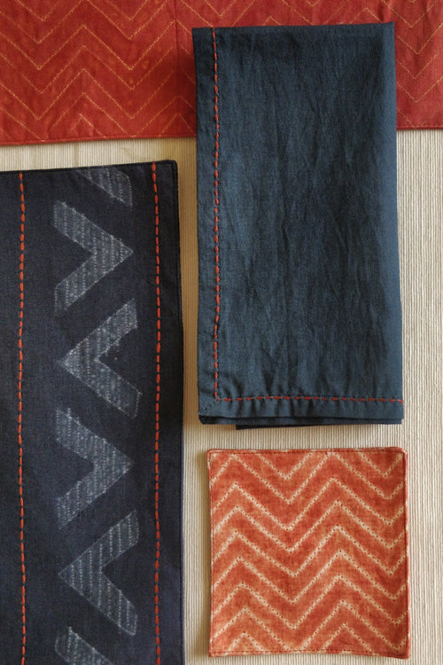 Leera Hand embroidered Grey Table Napkins  (Set of 4)