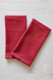 Leera Terracotta with beige hand embroidery Table Napkin