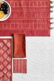 Leera Terracotta with grey hand embroidery Table Napkin