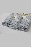 NM Pencil Stripe Indigo Tea Towel S/3