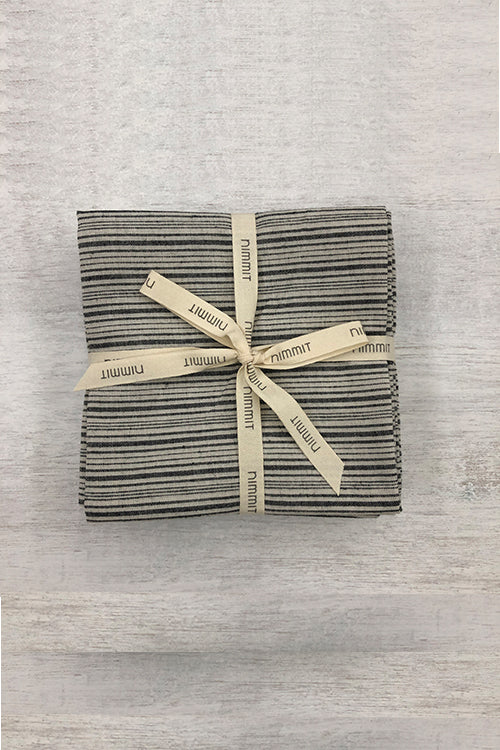 Nimmit Creations NM Pencil Stripe Black Napkin