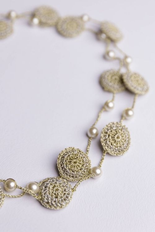 Samoolam Handmade Crochet Nakshatra Necklace - Shimmer