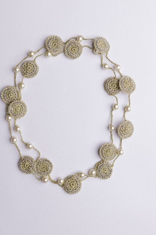 Samoolam Handmade Crochet Nakshatra Necklace - Shimmer