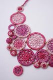 Samoolam Handmade Mandala Necklace Pink
