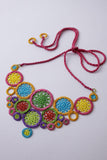 Samoolam Handmade Mandala Necklace Multicolored