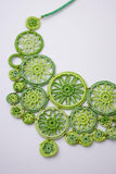 Samoolam Handmade Mandala Necklace Green