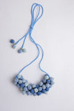 Samoolam Crochet Guldasta Necklace - Indigo